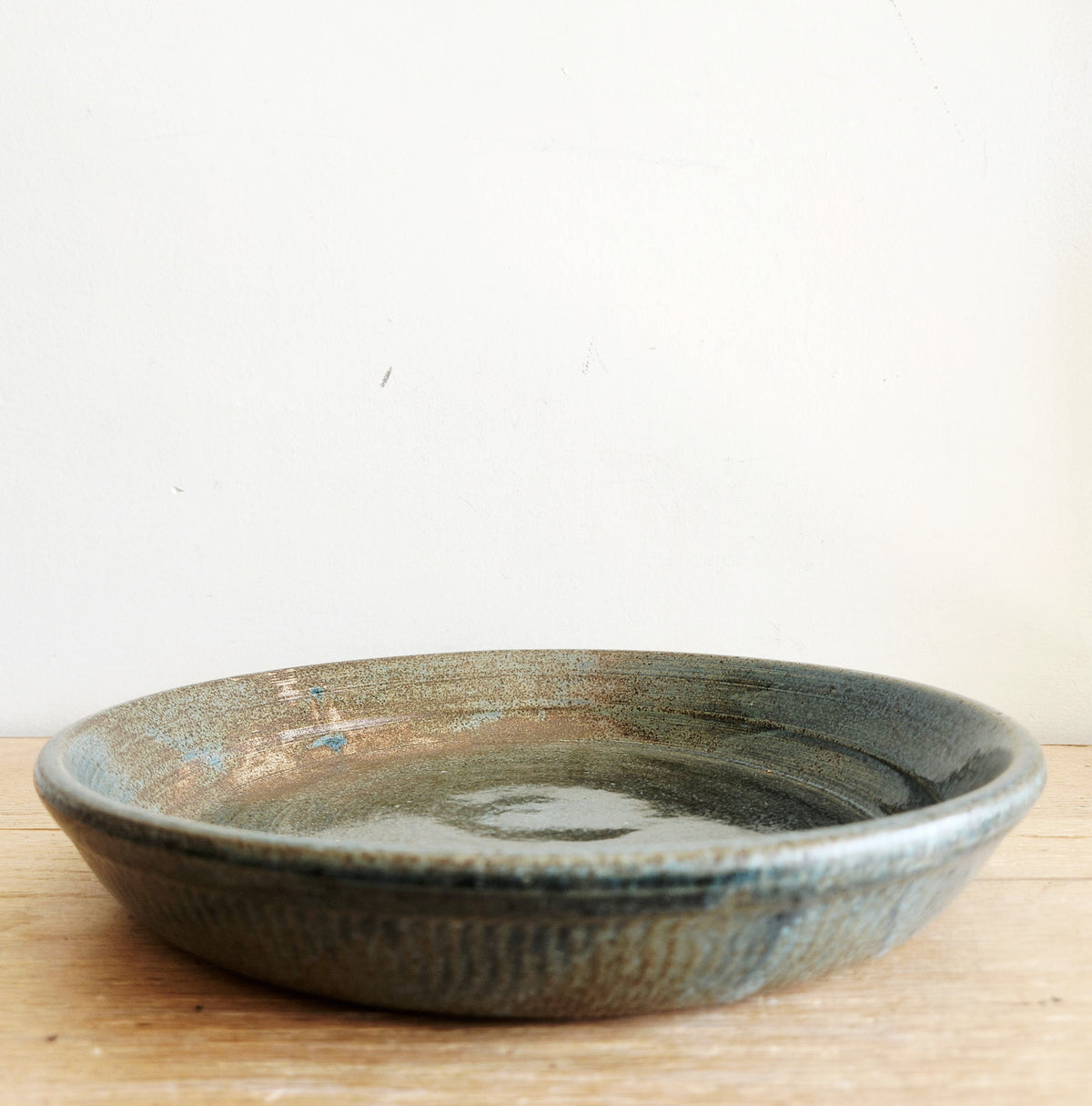 Handmade Pottery Pie Plate 10"