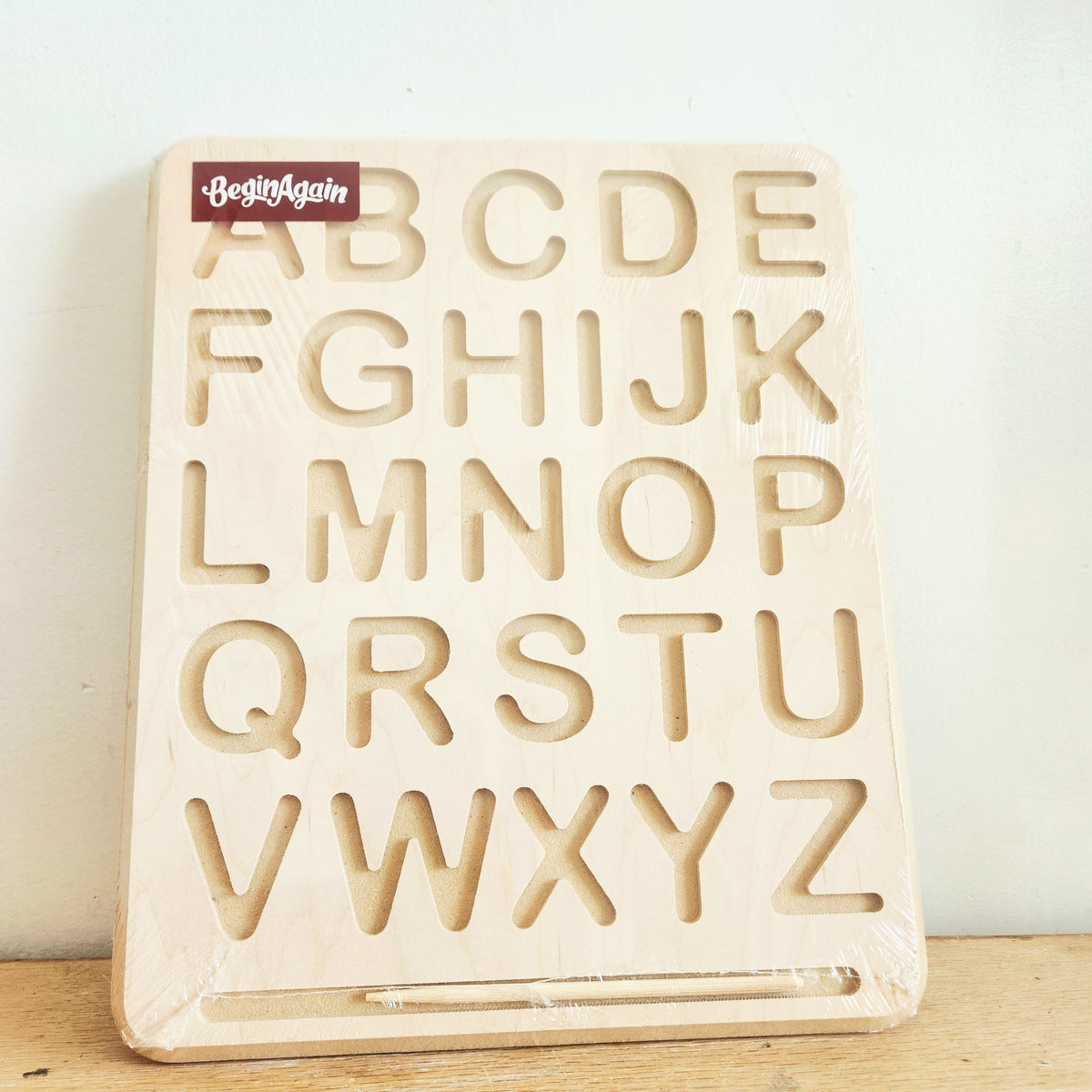 Begin Again Wood ABC Tracing Board