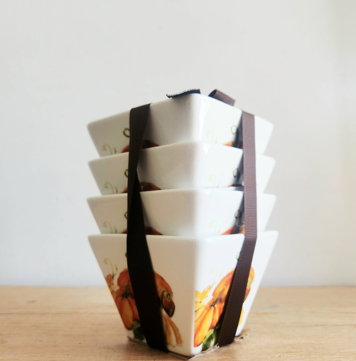Mini Pumpkin Bowls Ceramic Set of 4