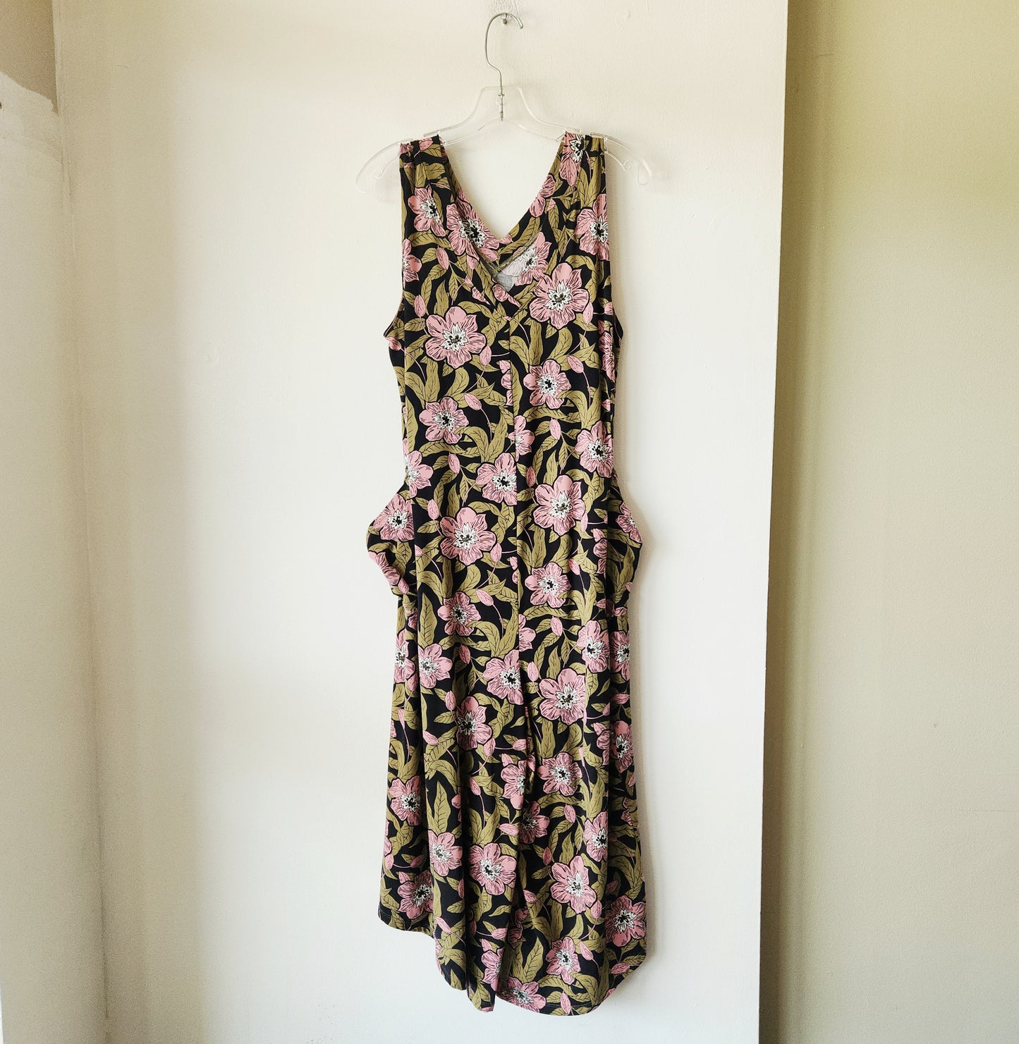 AnyBody Jersey Romper with Pockets - M Tall