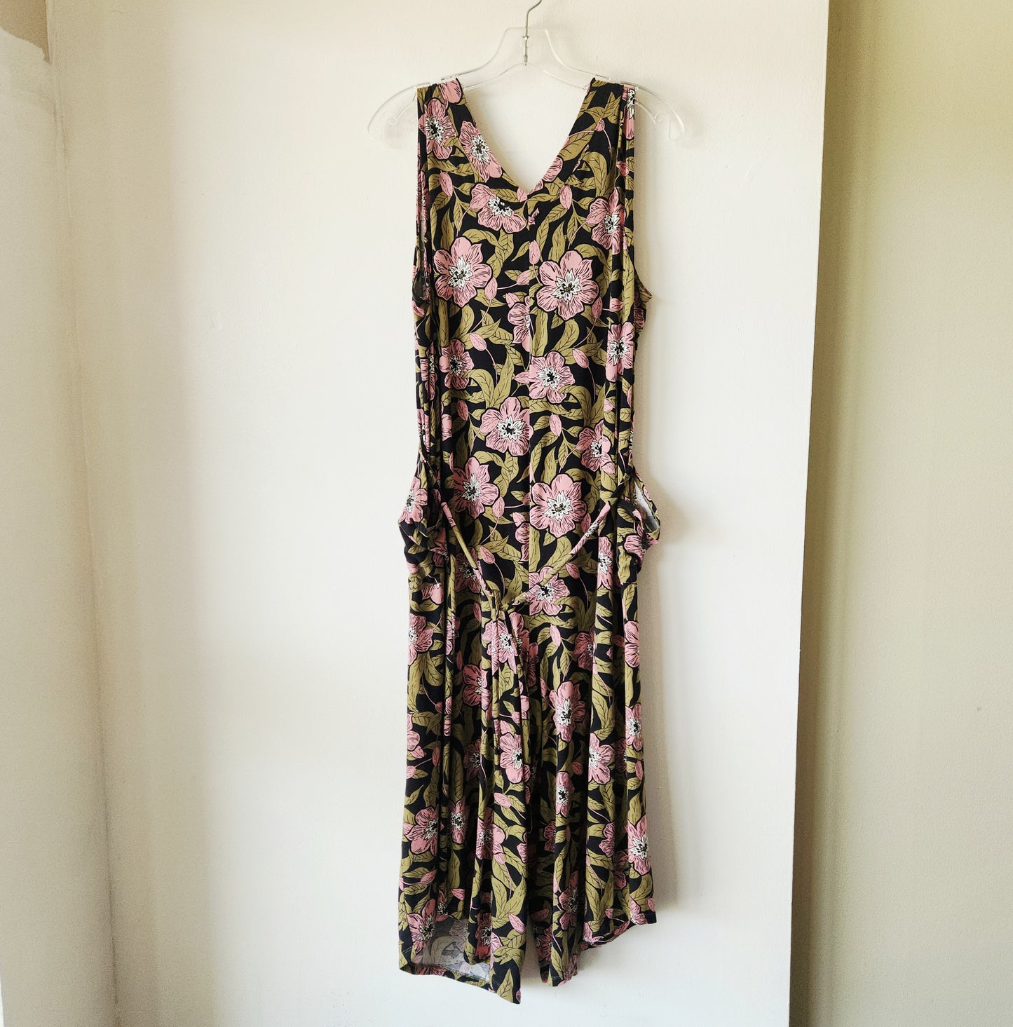 AnyBody Jersey Romper with Pockets - M Tall