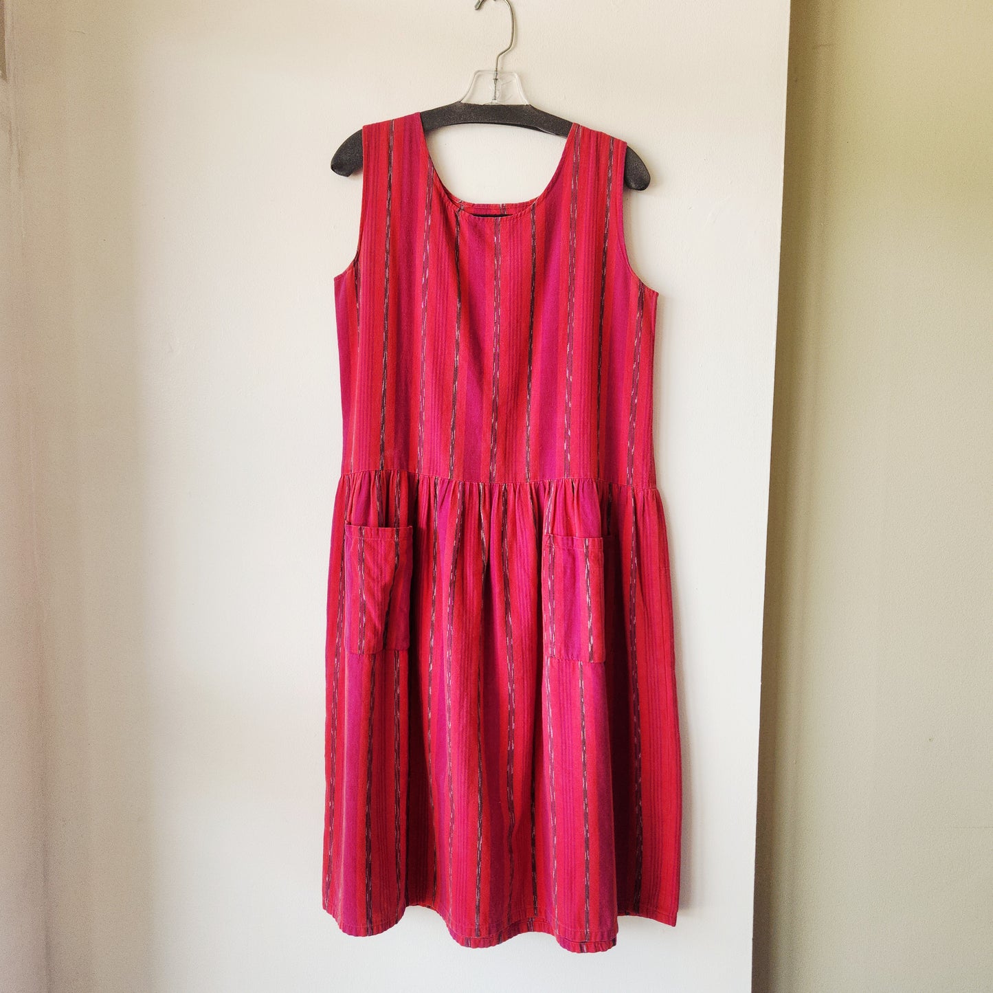 Vintage La India Original 100% Cotton Dress with Pockets - S