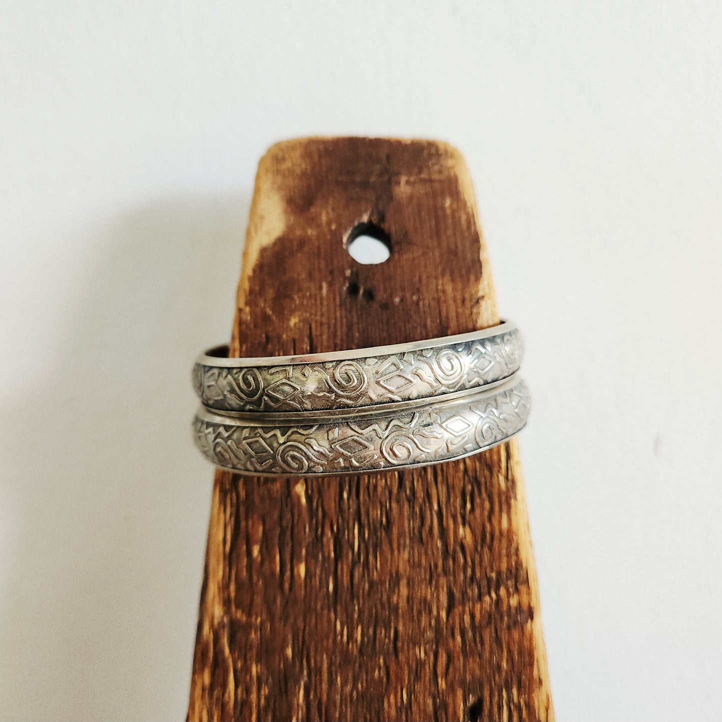 Silvertone Bangles - Set of 2