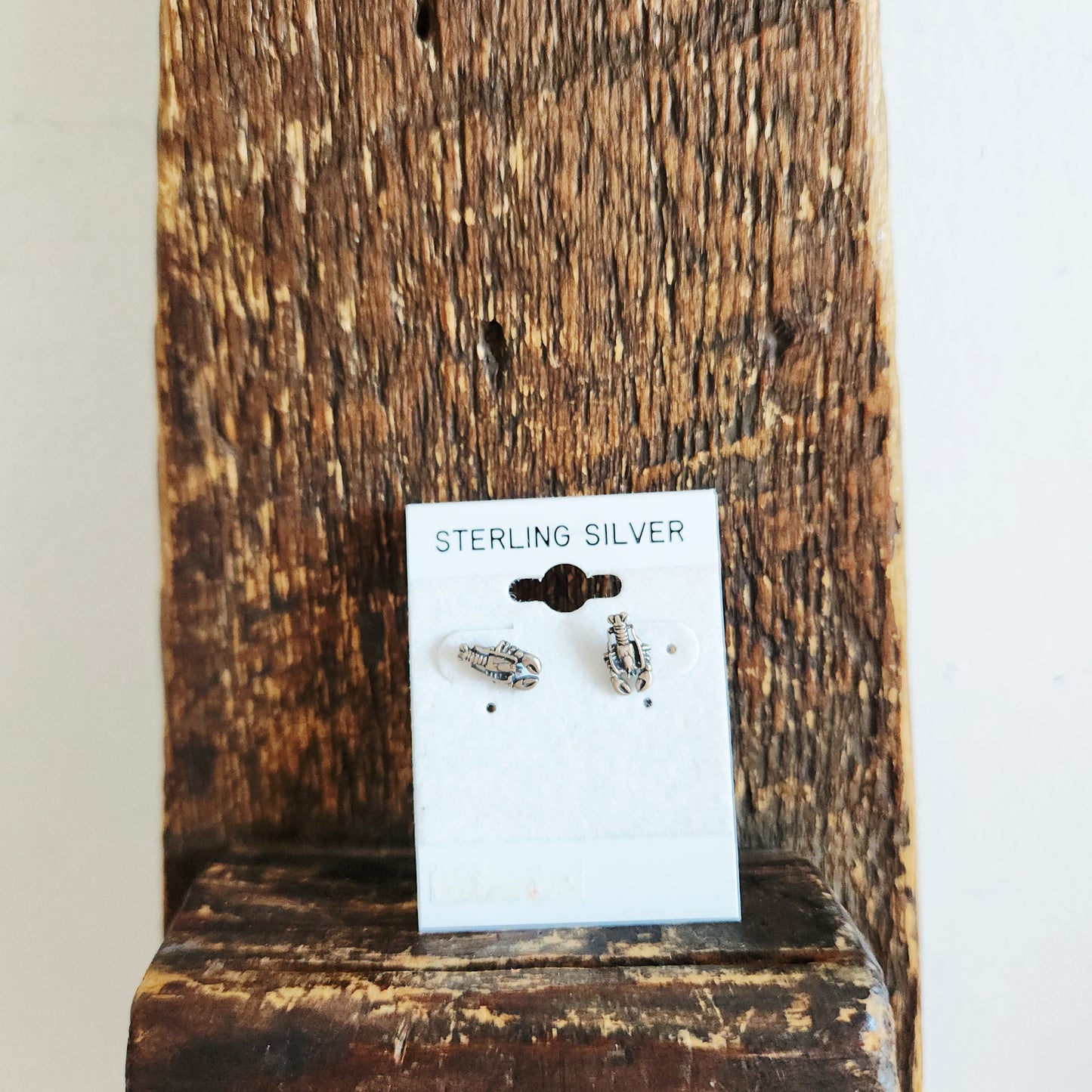 Sterling Silver Lobster Stud Earrings
