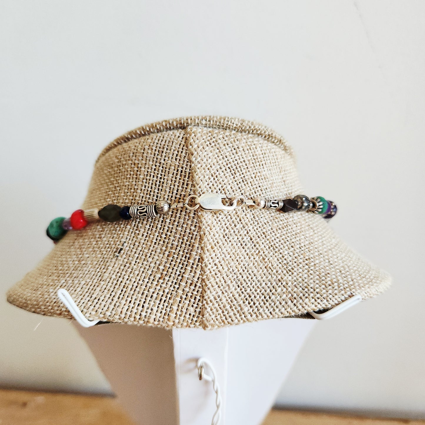 Bead Necklace with Sterling Silver Clasp
