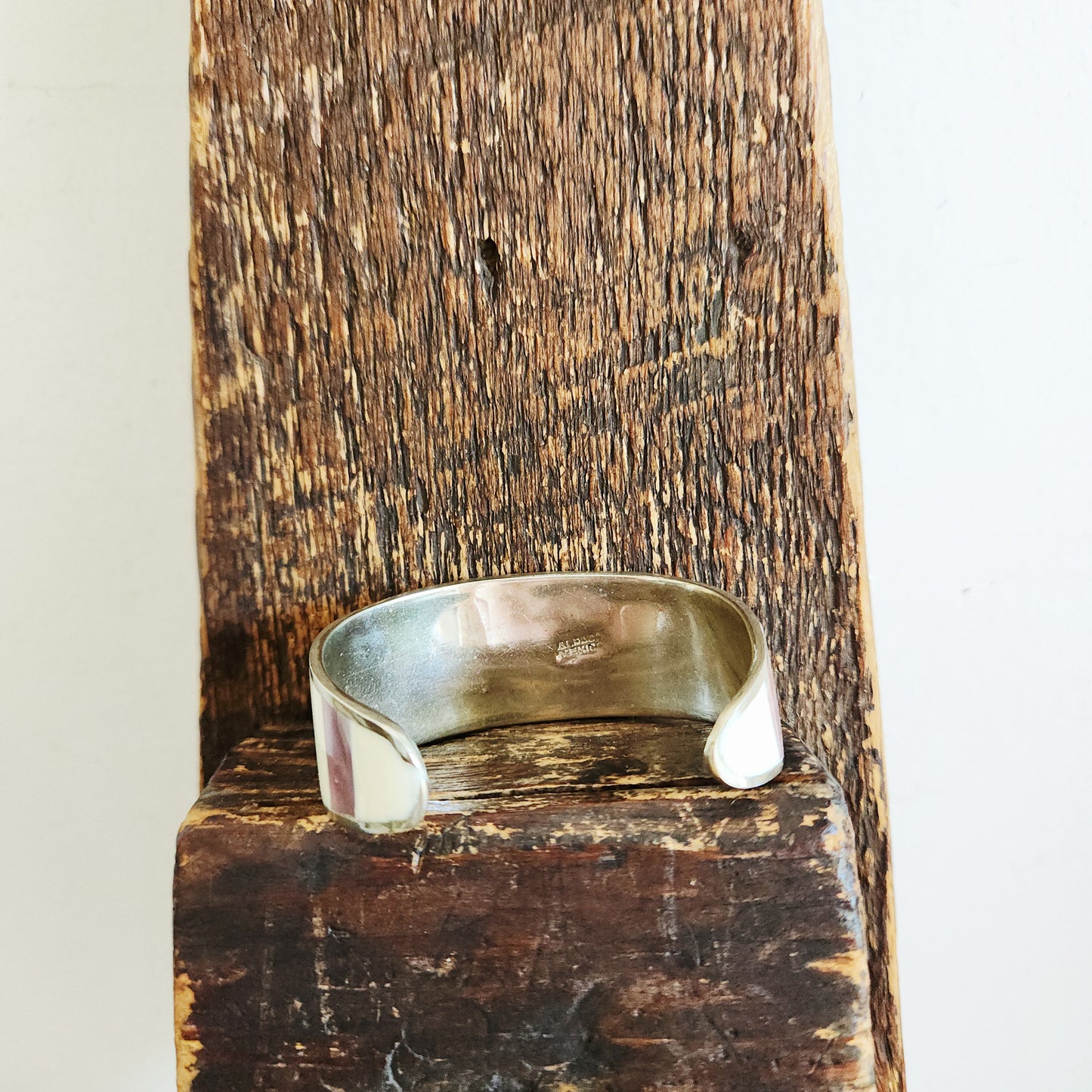 Alpaca Mexico Inlay Cuff Bracelet
