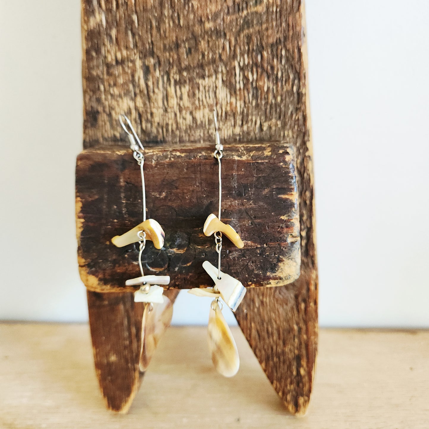 Long Dangle Shell Earrings