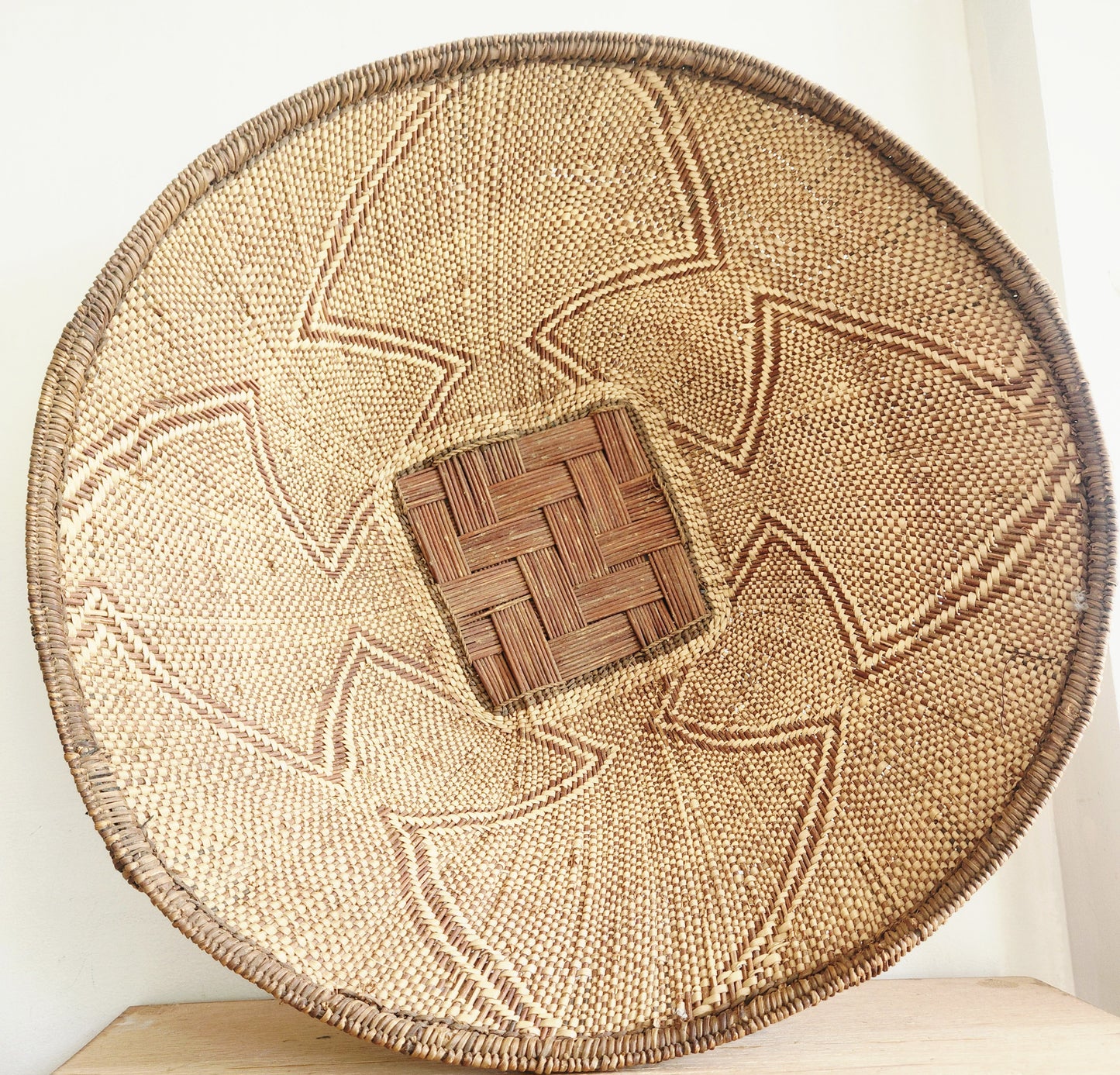 Tonga Blinga Basket Zimbabwe Hand Woven 24"W 10"D
