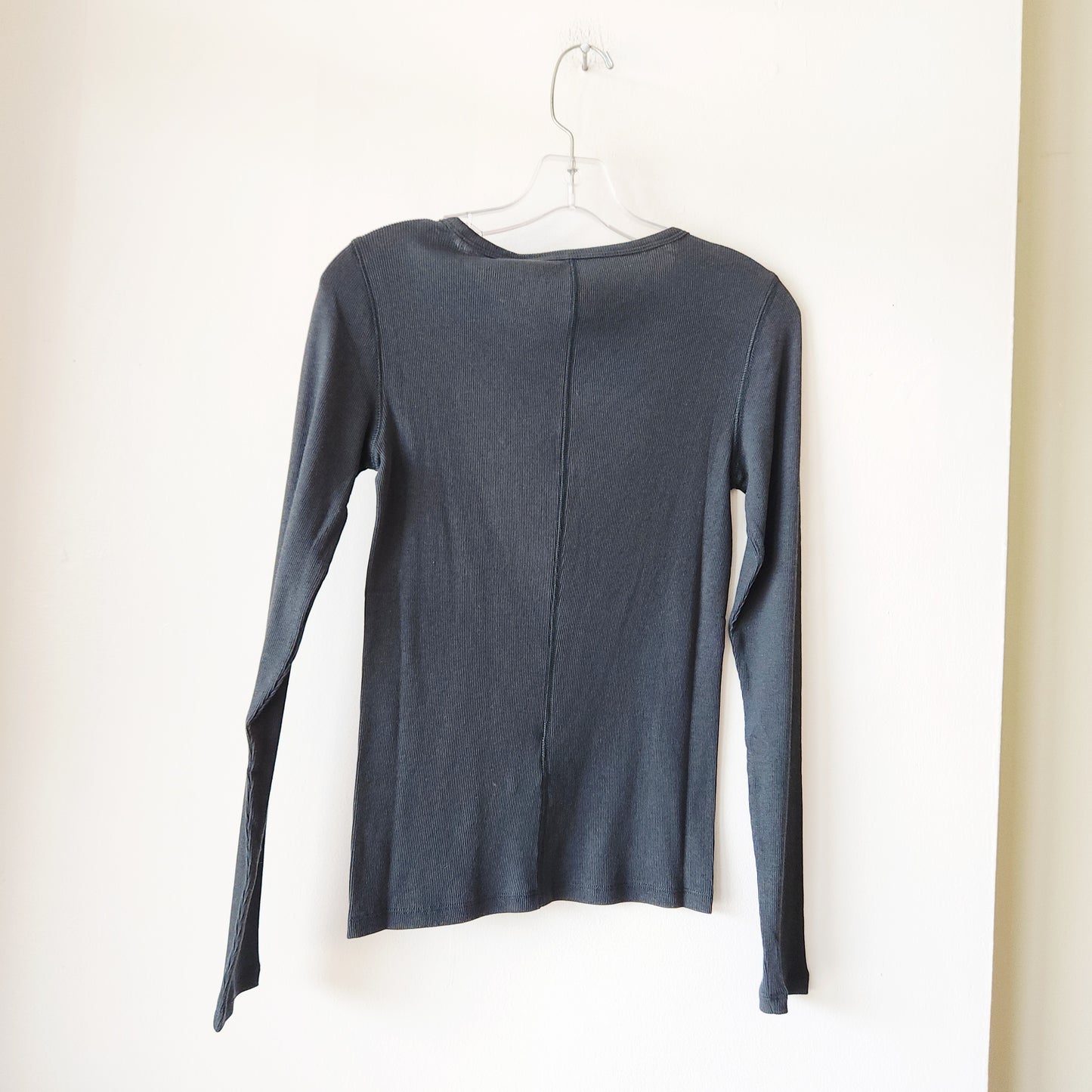 Everlane Supima Cotton Micro Rib Long Sleeve Tee - S - New