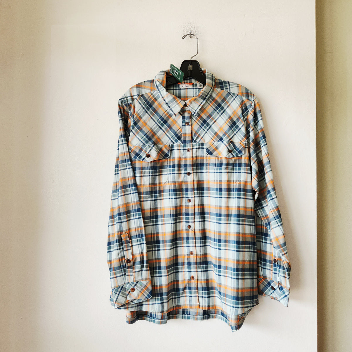 LL Bean Cabin Stretch Plaid Shirt - XL Petite - New