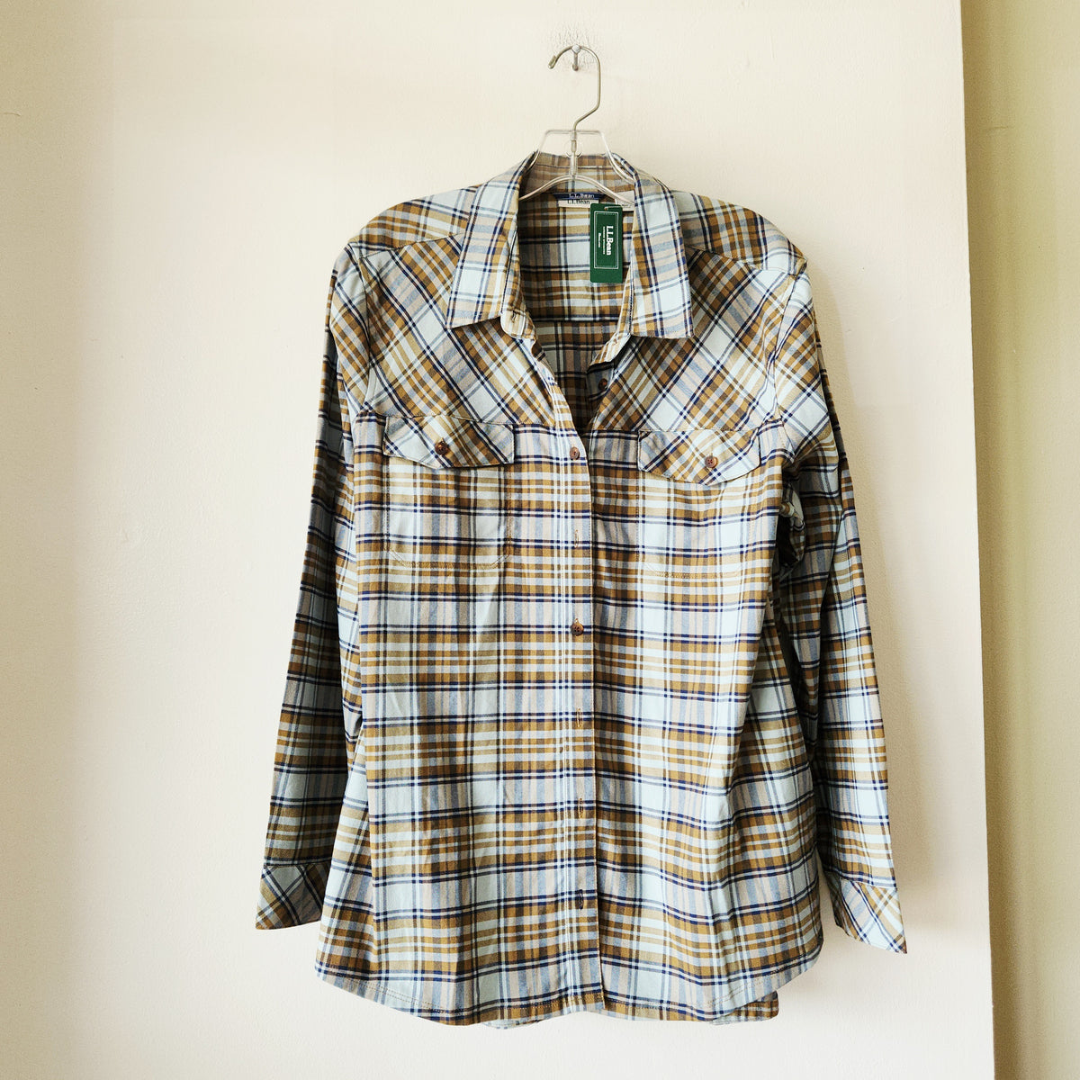 LL Bean Cabin Stretch Plaid Shirt - XL Petite - New