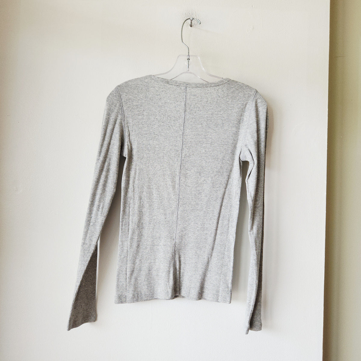 Everlane Supima Cotton Micro Rib Long Sleeve Tee - S - New