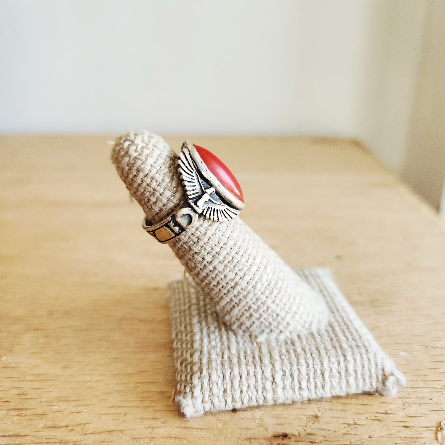 Sterling Silver Ring with Figural Detail - size 4.5