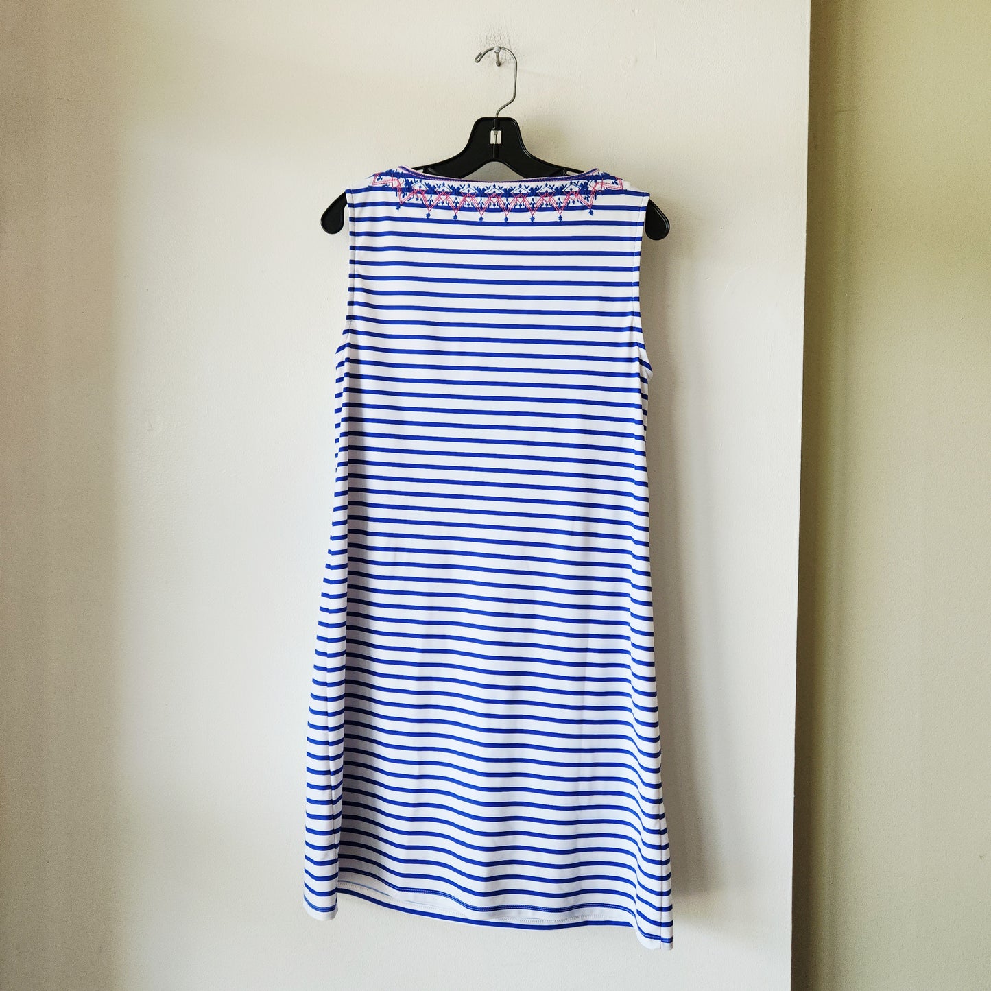 Cabana Life × Talbots Striped Dress with Embroidery - M