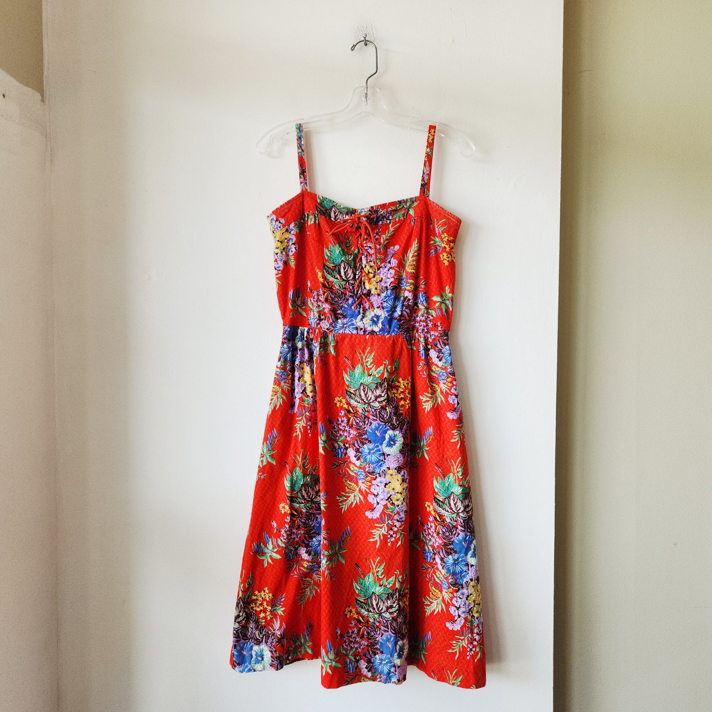 Vintage Jonathan Logan by Mel Ross Fit & Flare Sundress with Lacing Detail - approx S