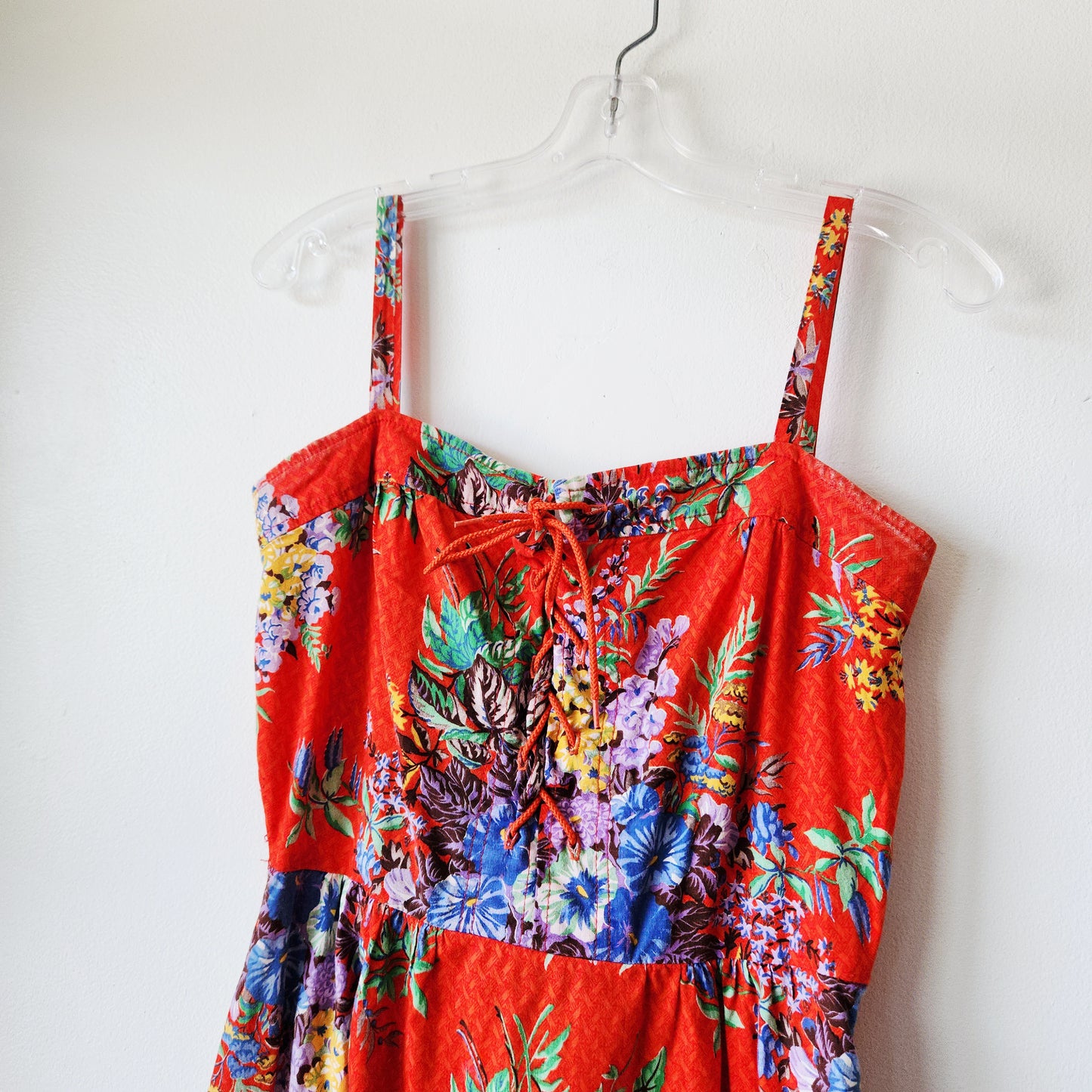 Vintage Jonathan Logan by Mel Ross Fit & Flare Sundress with Lacing Detail - approx S