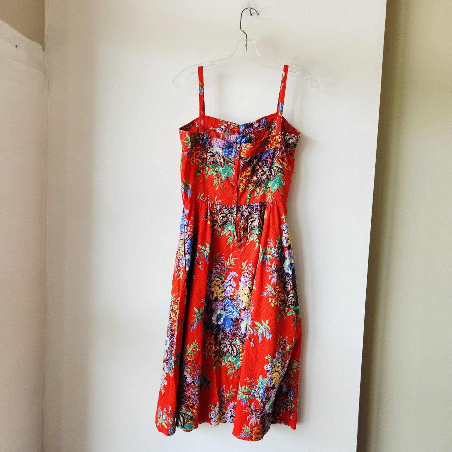 Vintage Jonathan Logan by Mel Ross Fit & Flare Sundress with Lacing Detail - approx S