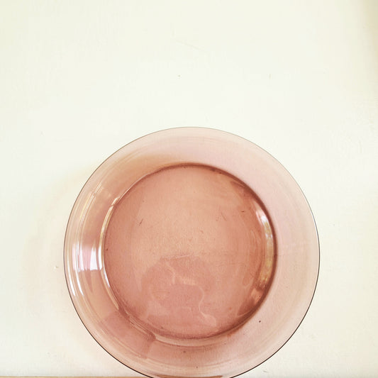 Vintage Pyrex Cranberry Purple Glass Pie Plate Dish
