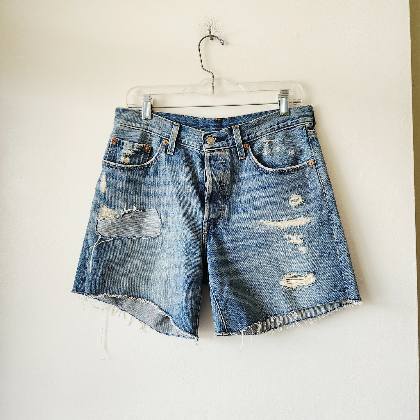 Levi's Button Fly Cut Off Shorts - size 28
