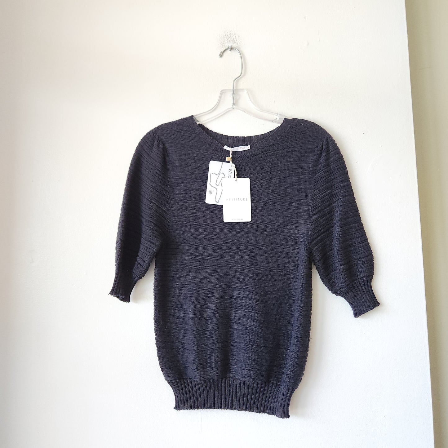 Knititude Black Knit Top - M- New