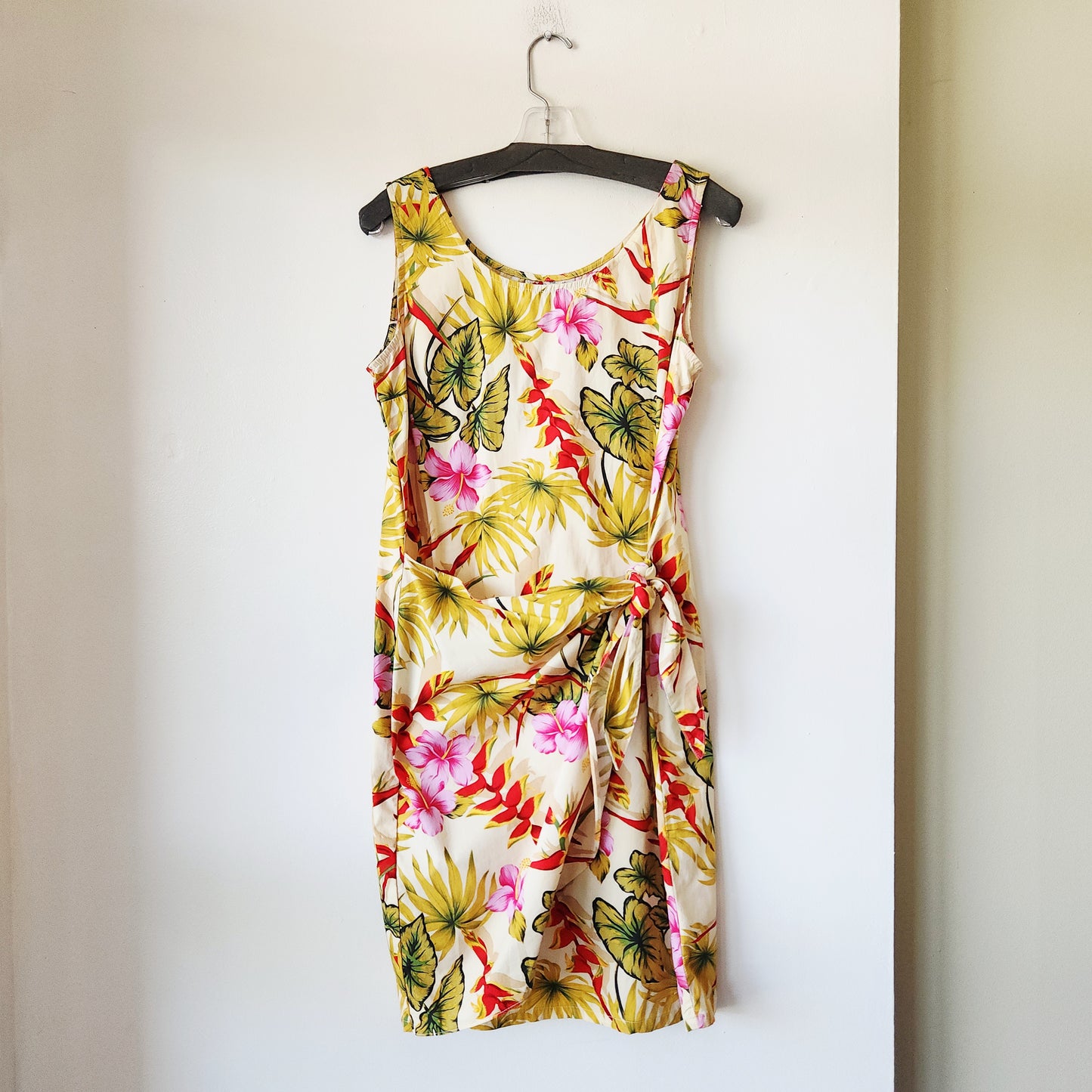 Hilo Hattie 100% Cotton Wrap Front Dress - L