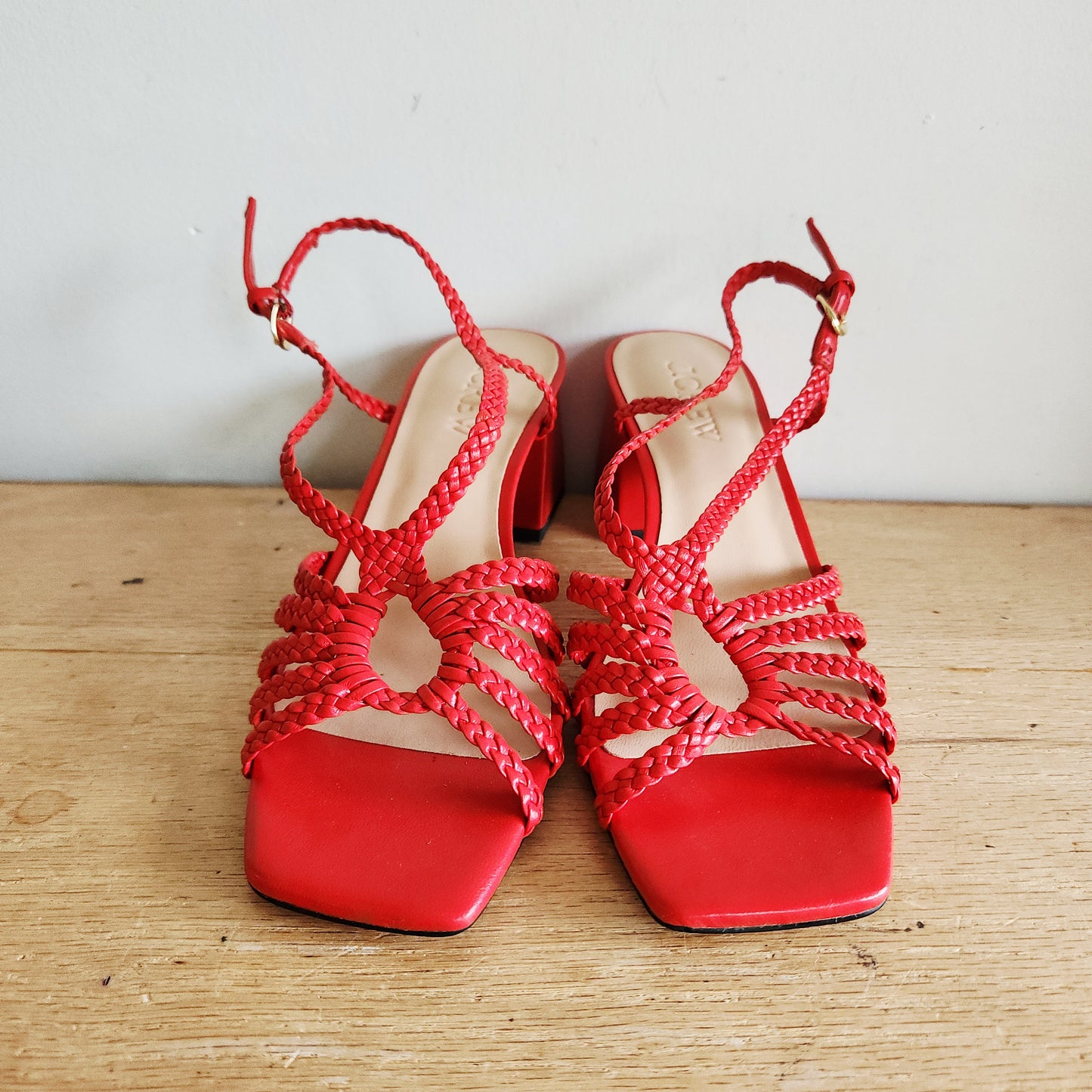 J Crew Woven Square Toe Heels - size 8.5