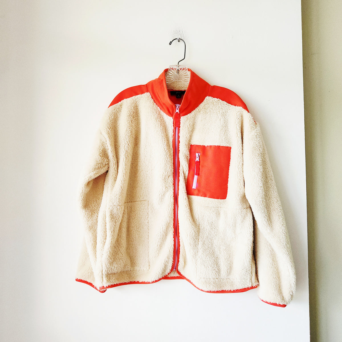 J Crew Cozy Fleece with Contrast - S