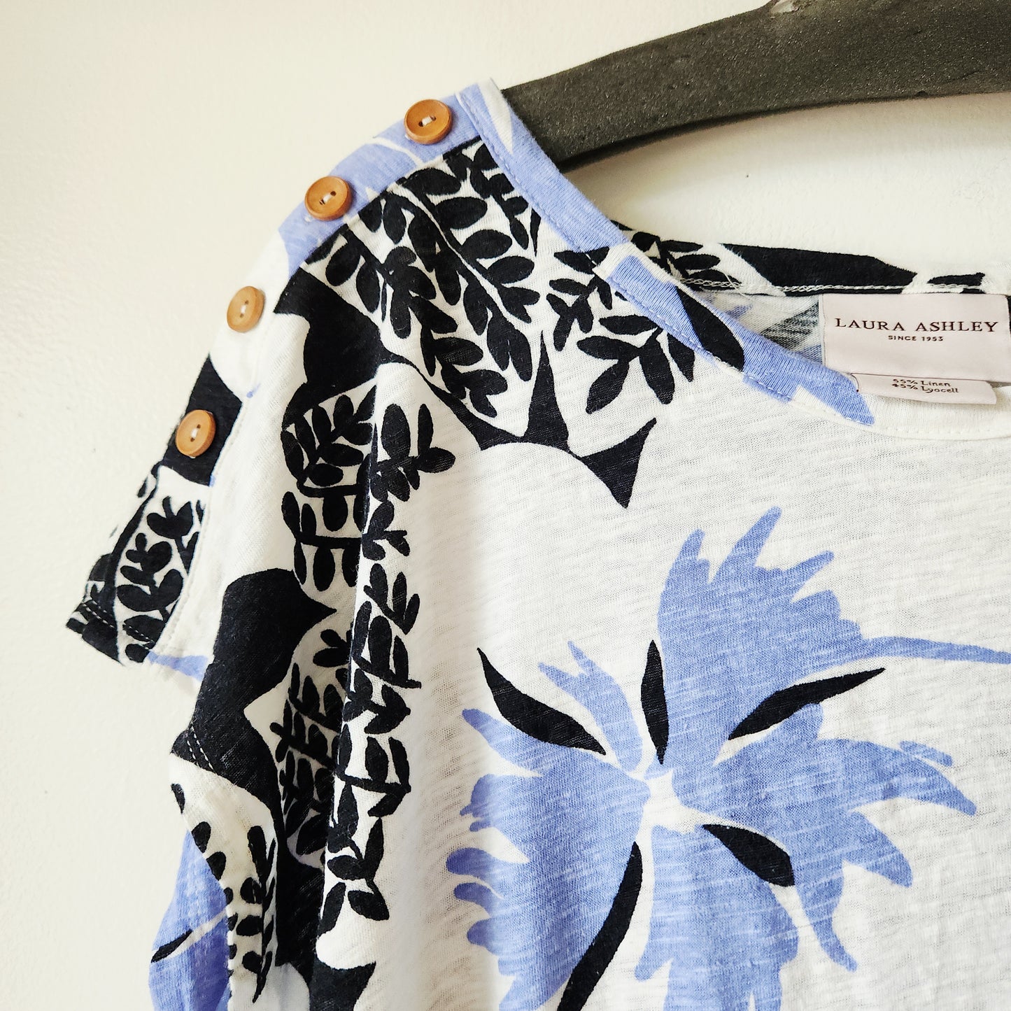 Laura Ashley Linen Blend Boxy Fit Top - XL