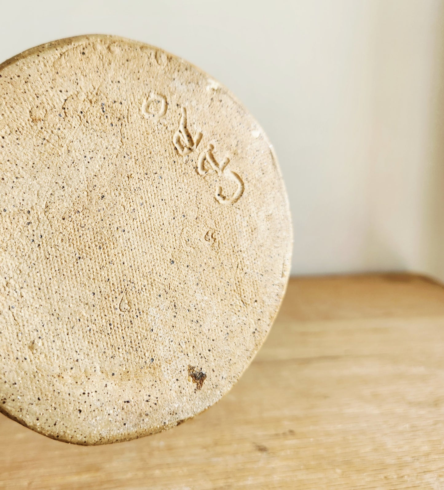 Handmade Speckled Stoneware French Butter Crock