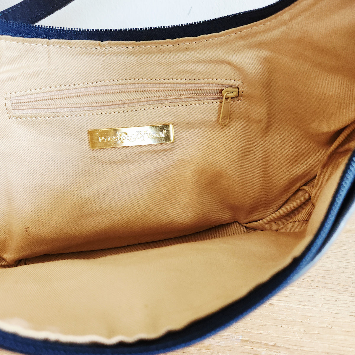 Preston & York Leather Handbag with Applique - as is