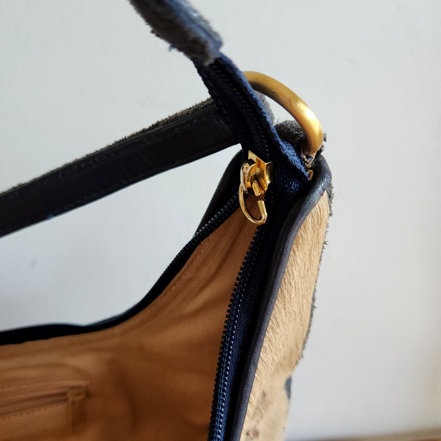 Preston & York Leather Handbag with Applique - as is