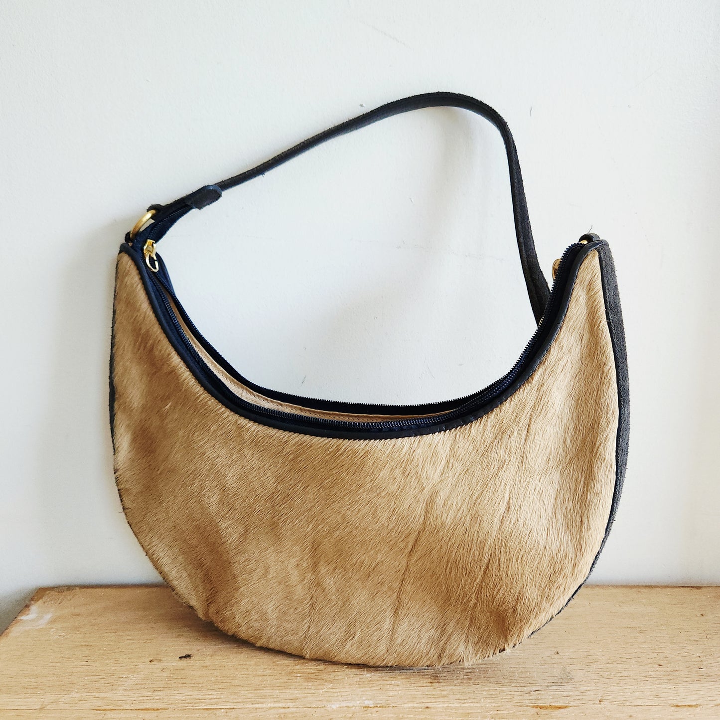 Preston & York Leather Handbag with Applique - as is