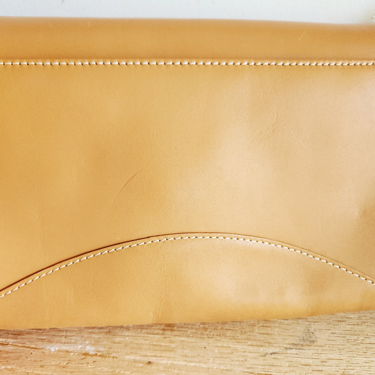 Talbots Camel Leather Envelope Purse