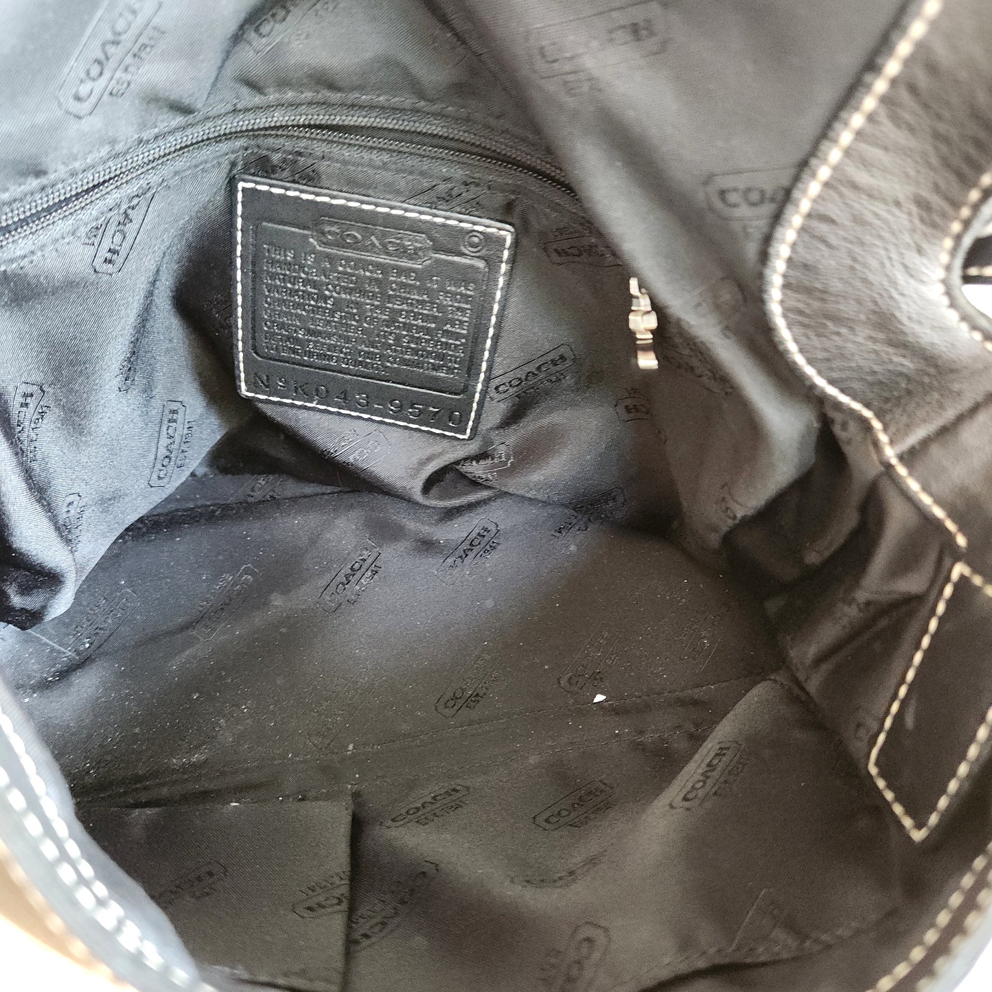 Coach Black Leather Foldover Purse