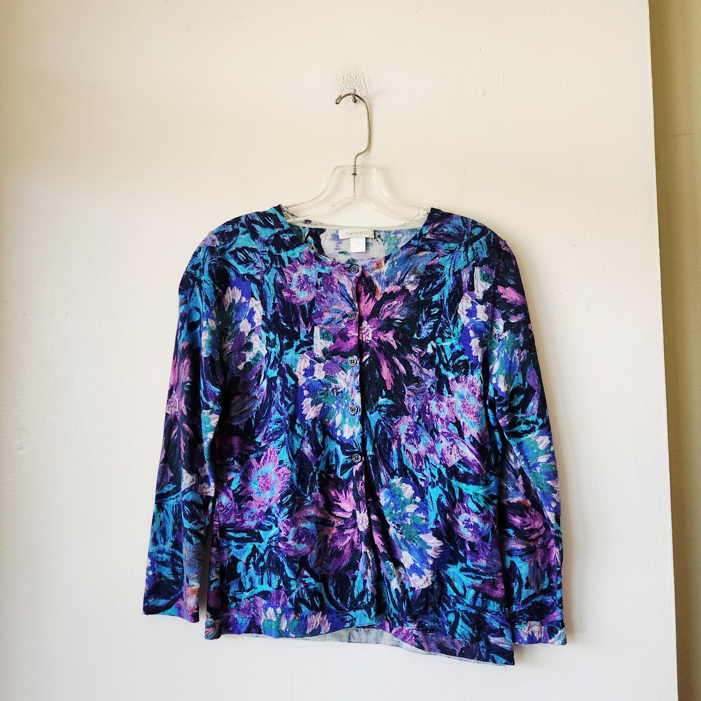 Garnet Hill 100% Merino Wool Cardigan - S