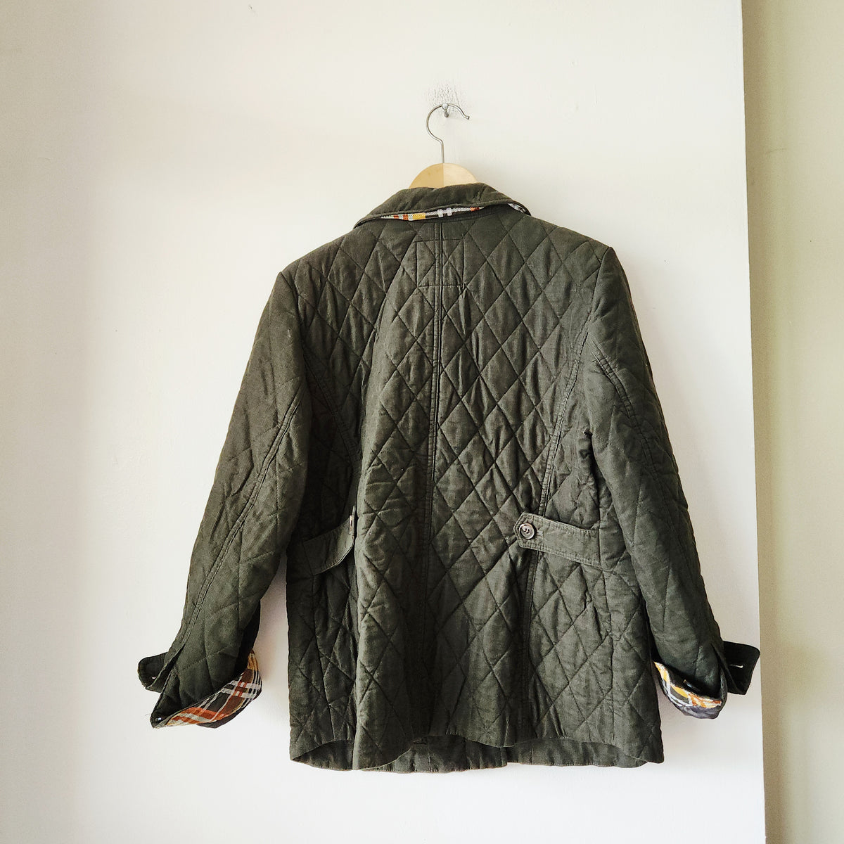 Talbots Quilted Jacket with Contrast Cuffs - L