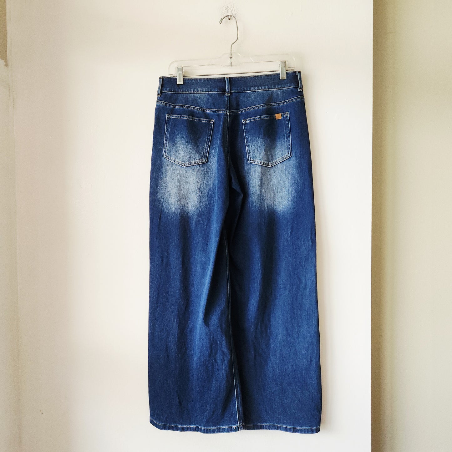 Halara Soft Wide Leg Jeans with Crossover Waistband - S