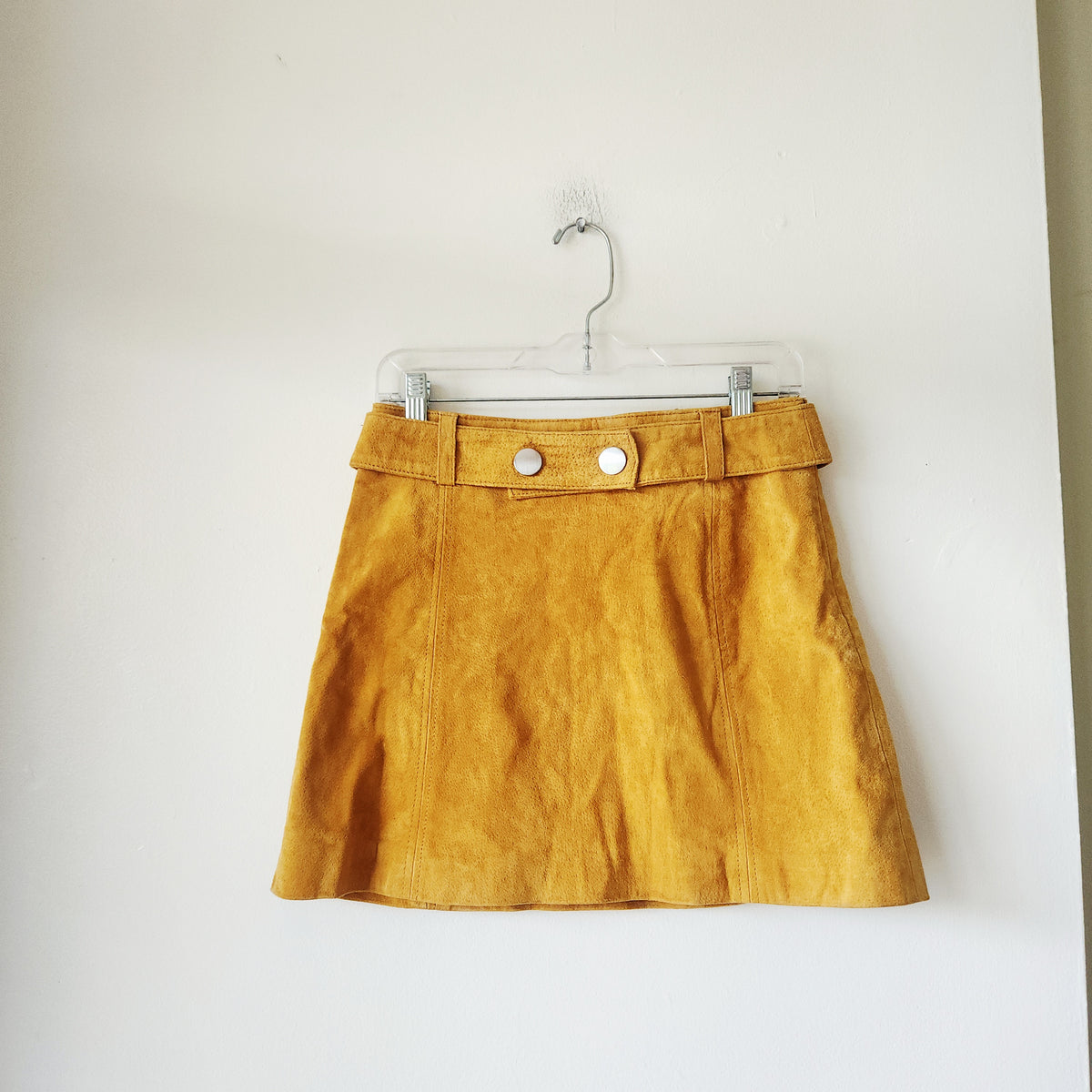Zara Suede Miniskirt with Belt Detail - S