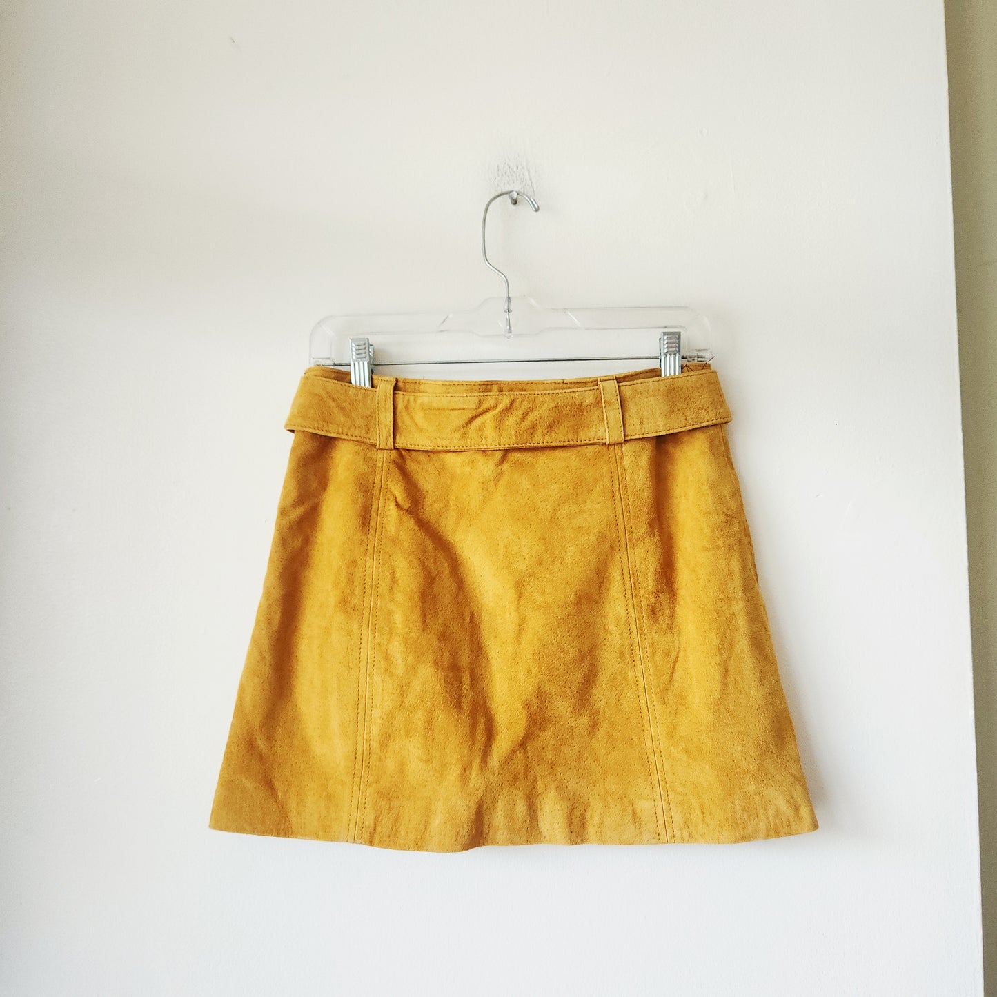 Zara Suede Miniskirt with Belt Detail - S