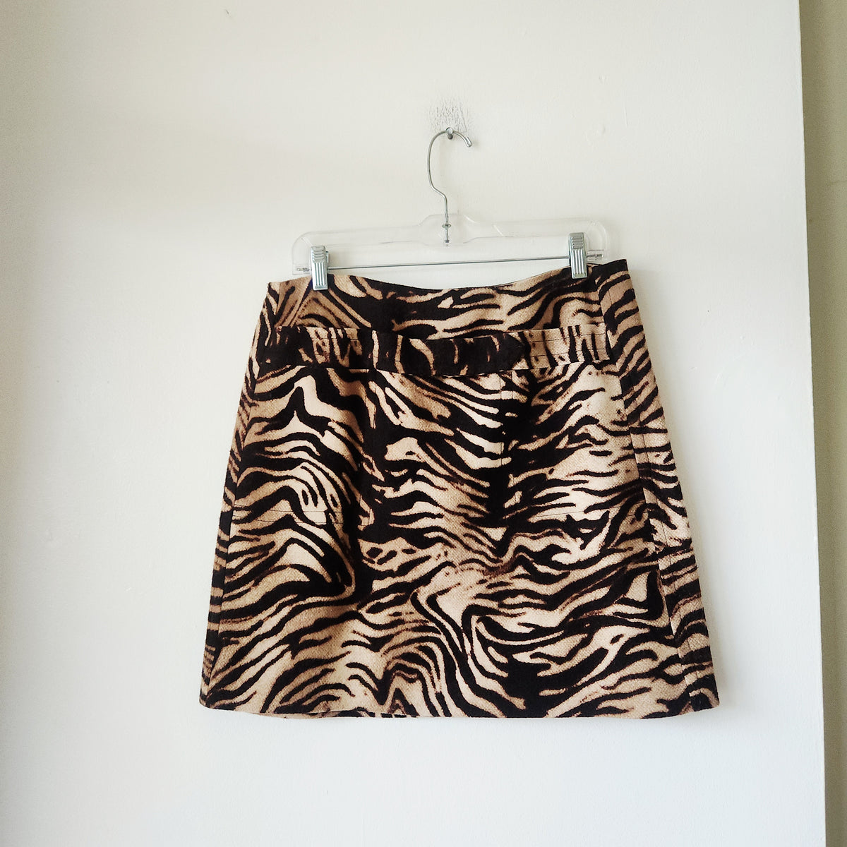 Pollini Wool Blend Tiger Print Miniskirt - size 10