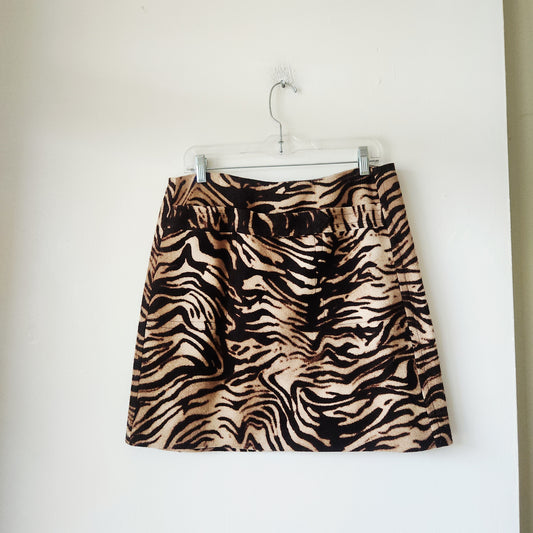 Pollini Wool Blend Tiger Print Miniskirt - size 10