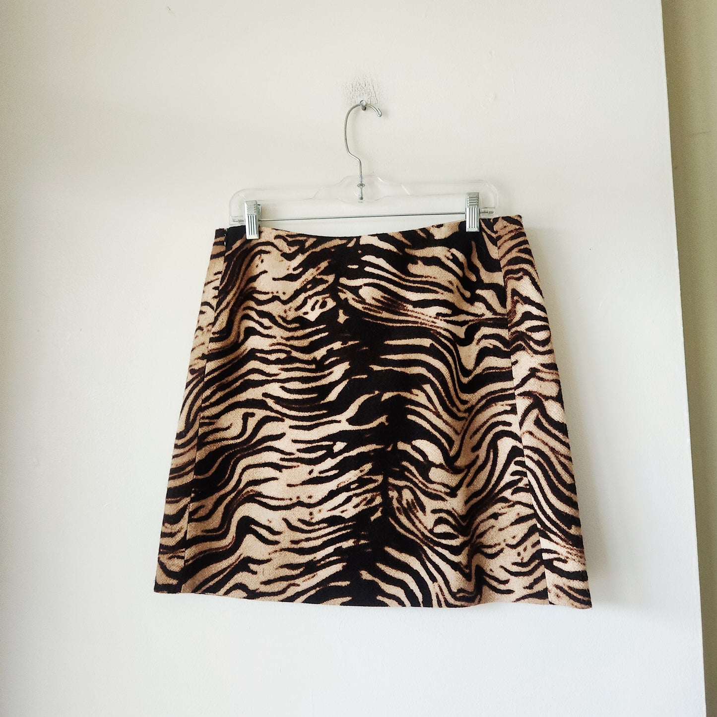 Pollini Wool Blend Tiger Print Miniskirt - size 10