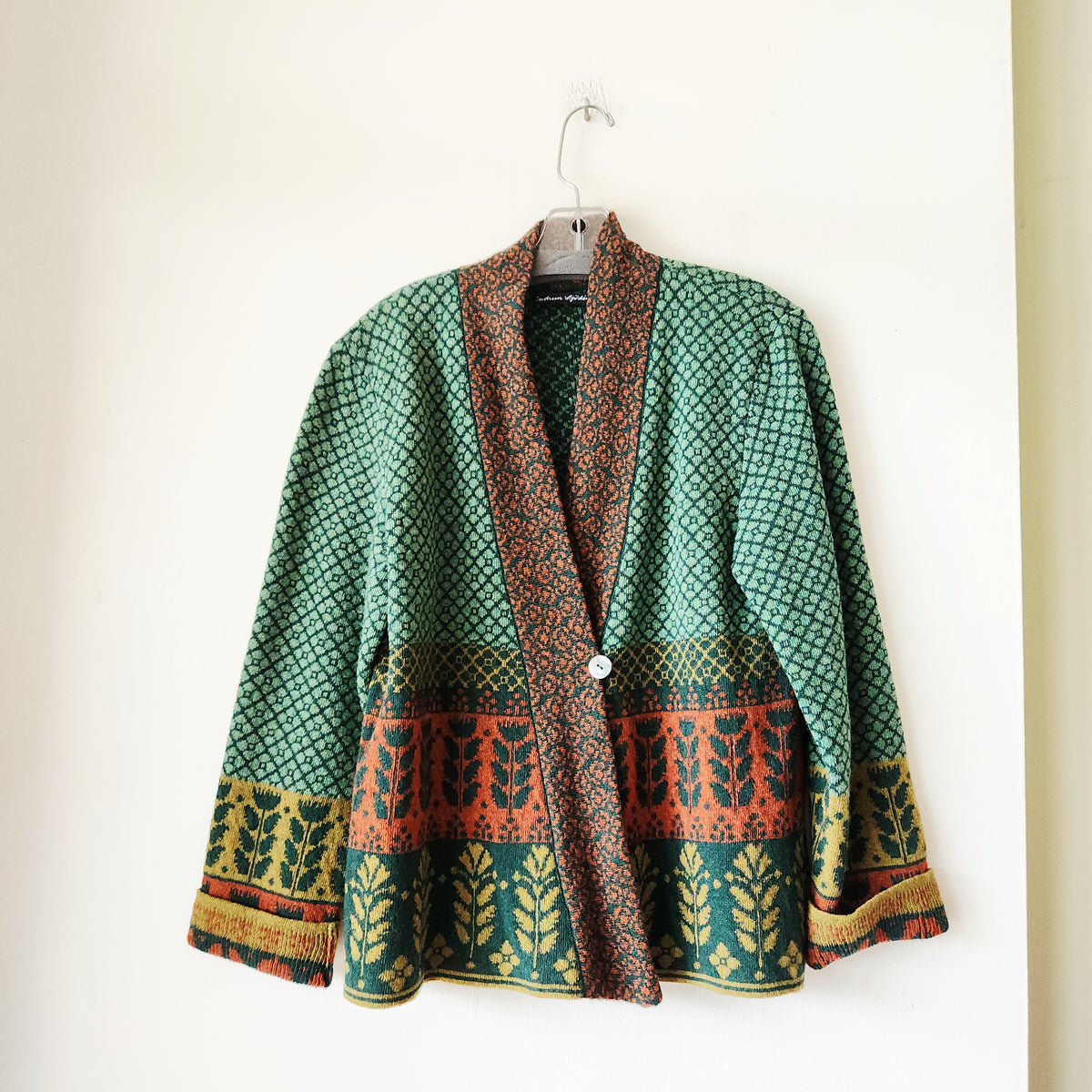 Gudrun Sjödén Wool Blend One Button Sweater - S