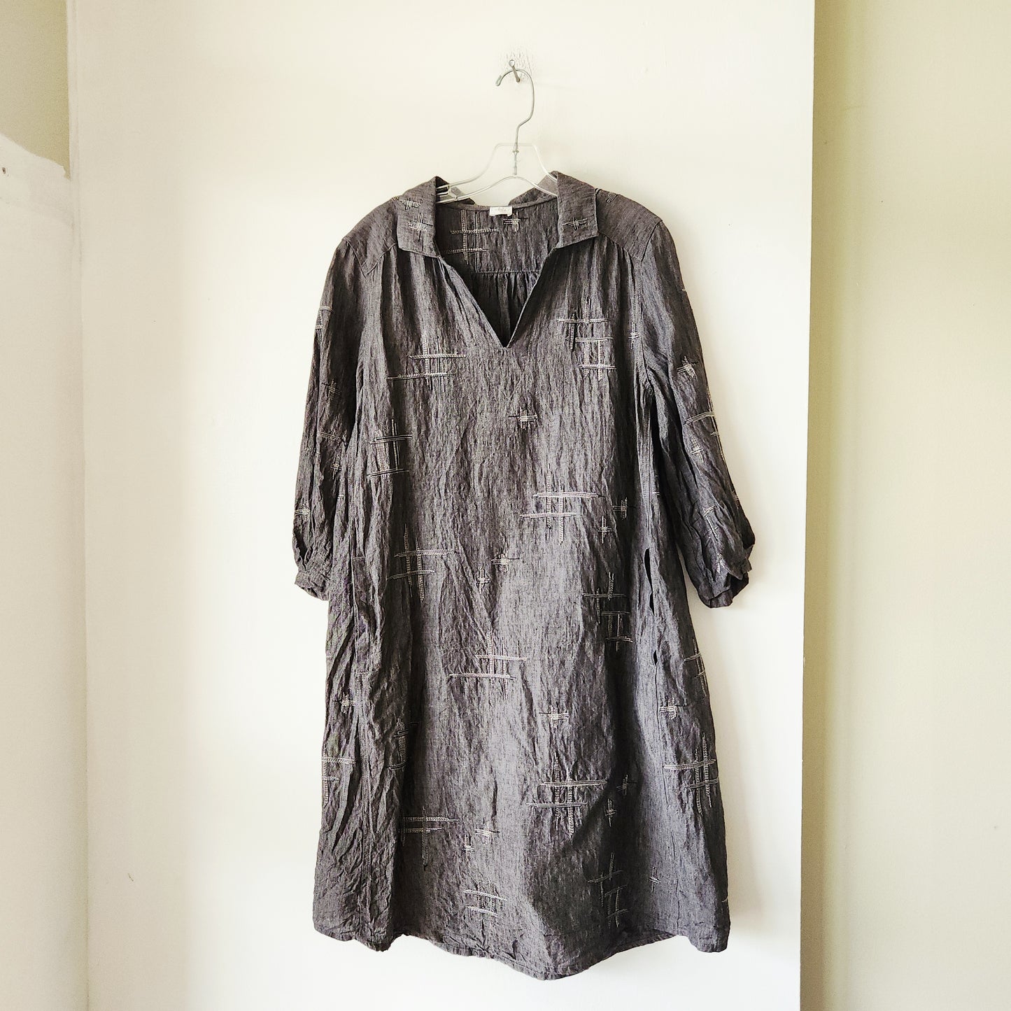 Poetry 100% Linen Textured Tunic with Pockets - size 12