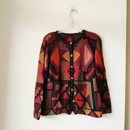 Alpaca & Wool Blend Cardigan - S