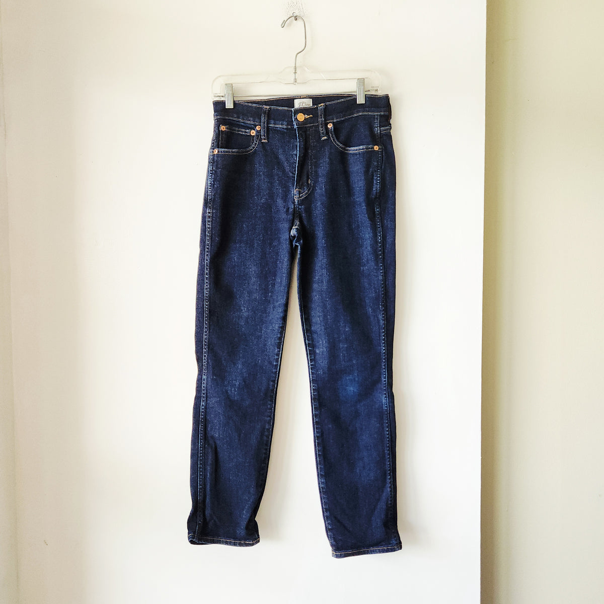 J Crew Dark Wash Straight Leg Jeans - size 27