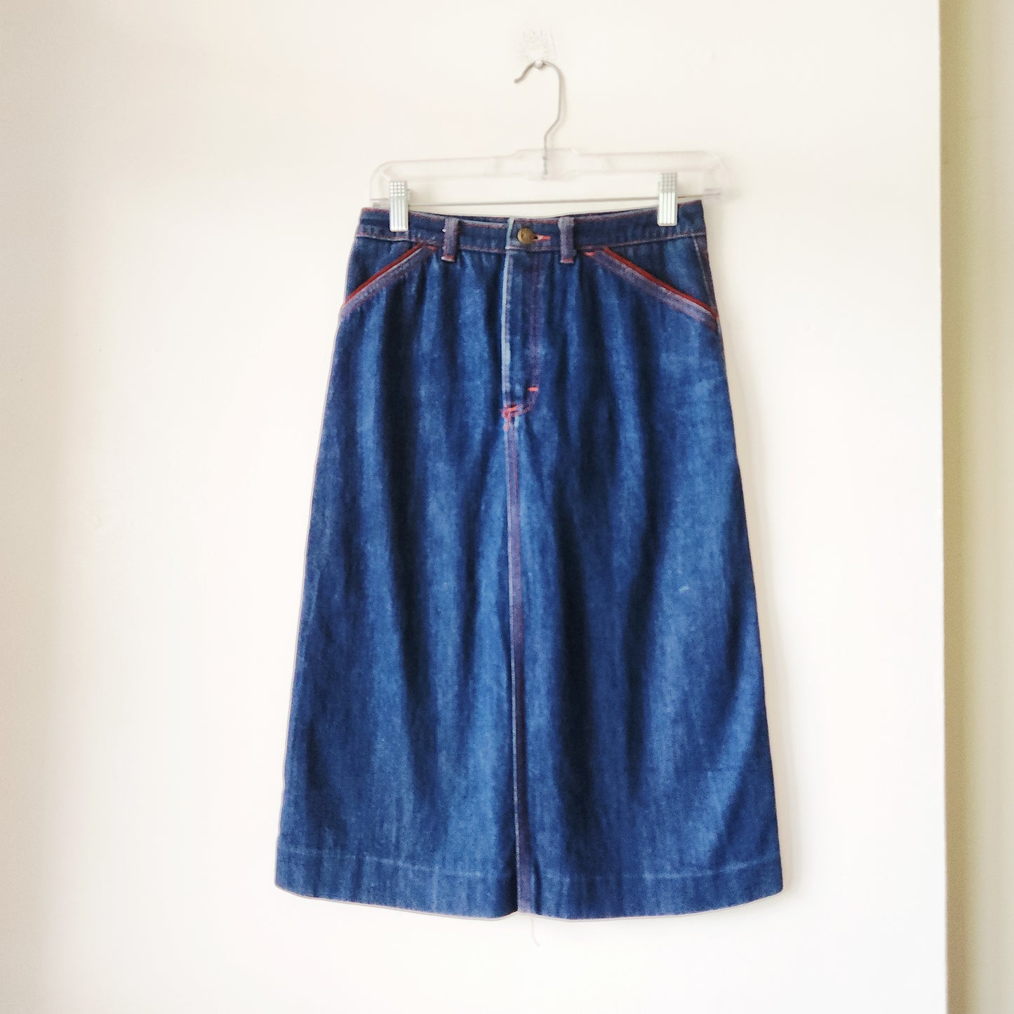 Vintage Bill Blass Denim Midi Skirt - size 6