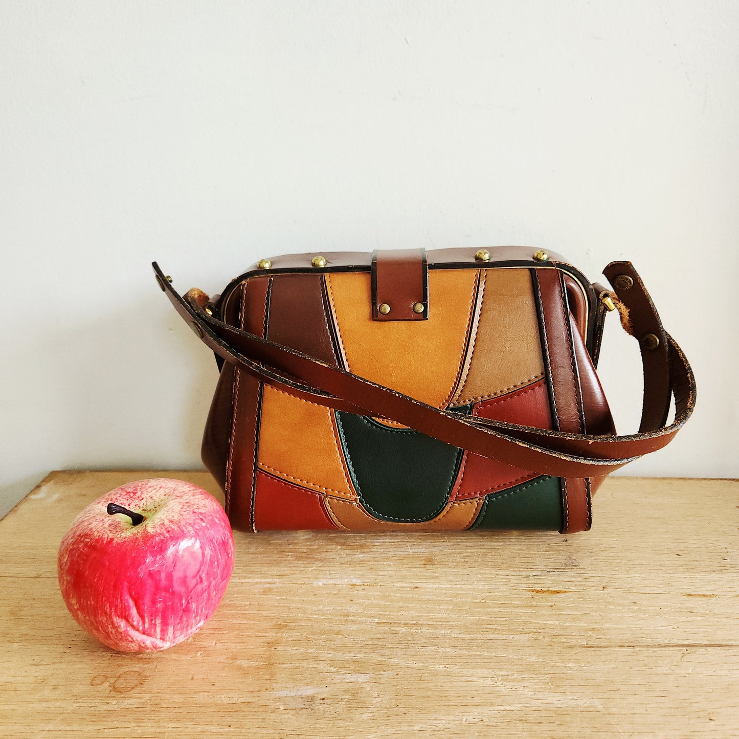 Vintage Patchwork Snap Top Purse