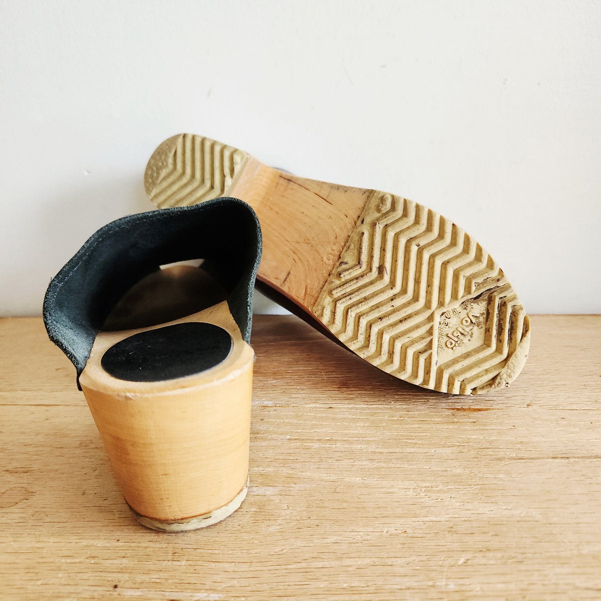 Vollsjö Metallic Peep Toe Clogs - size 38