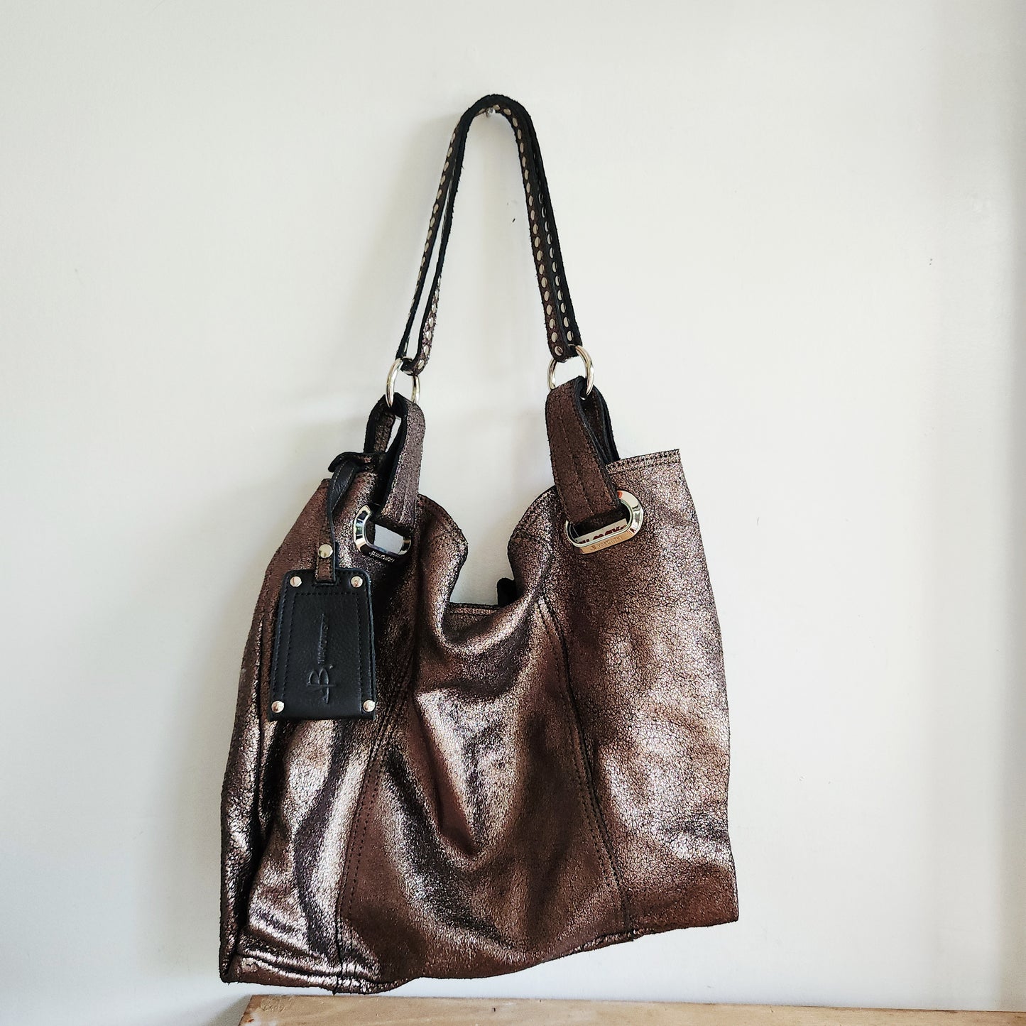B. Makowsky Metallic Slouchy Tote - New